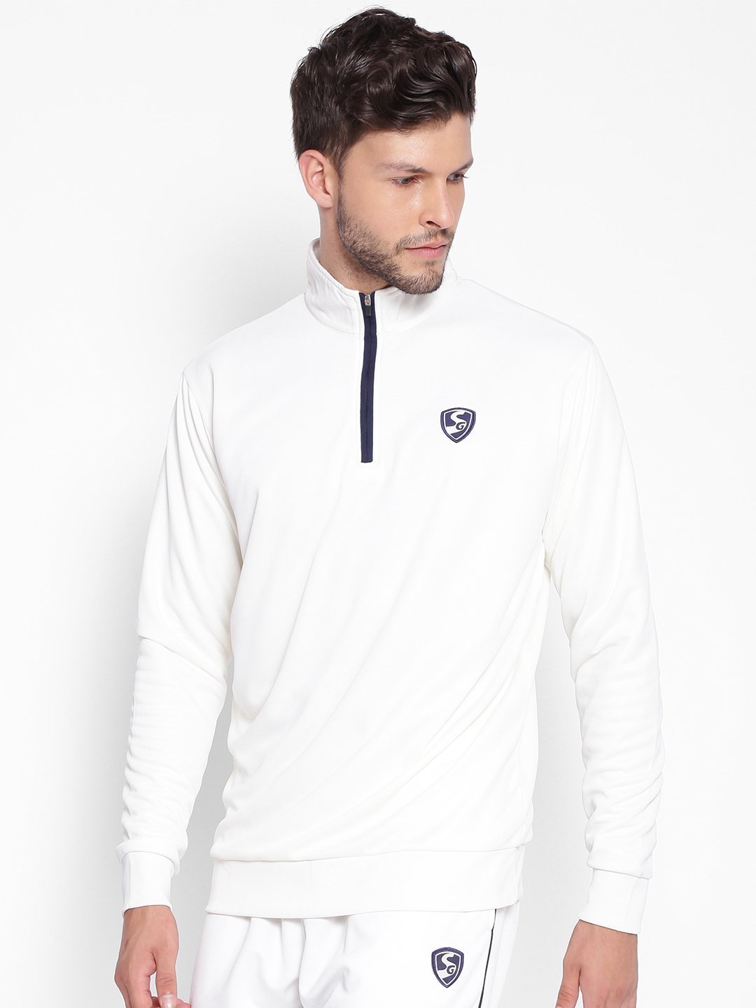 SG Icon Full Sleeves Cricket Sweater (Junior)